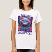 「GROOVY CAT」 Tシャツ (正面)