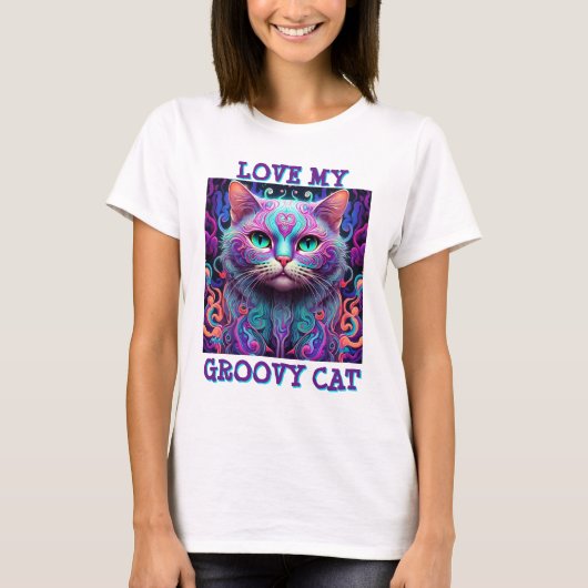「GROOVY CAT」 Tシャツ (正面)
