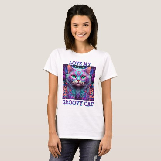 「GROOVY CAT」 Tシャツ (正面フル)