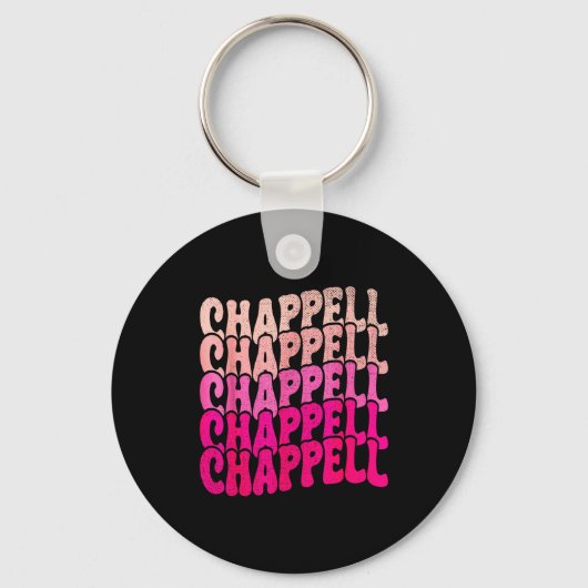 Groovy Chappell First Name D Chappell Tees Meme  キーホルダー (正面)