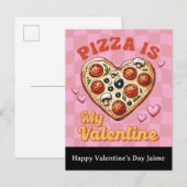 Groovy Cheese Pizza My Valentines Day Postcard ポストカード (正面/裏面)