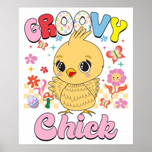 groovy chick, retro, vintage ポスター (正面)