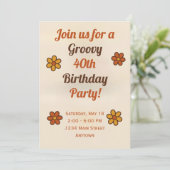 Groovy Childens Birthday Invitation 招待状 (スタンド正面)