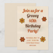 Groovy Childens Birthday Invitation 招待状 (正面/裏面)