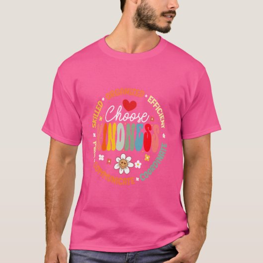 Groovy Choose優しさ – デイジーBe Kind Inspiration Tシャツ (正面)