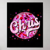 Groovy Chris First Name D I Love Chris Tees Meme ポスター (正面)