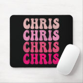 Groovy Chris First Name D I Love Chris Tees Meme マウスパッド (マウス)