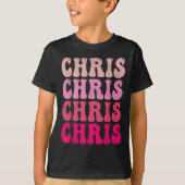Groovy Chris First Name D I Love Chris Tees Meme  Tシャツ (正面)