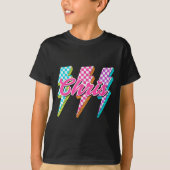 Groovy Chris Lightning Bolt Checkered I Love Meme  Tシャツ (正面)
