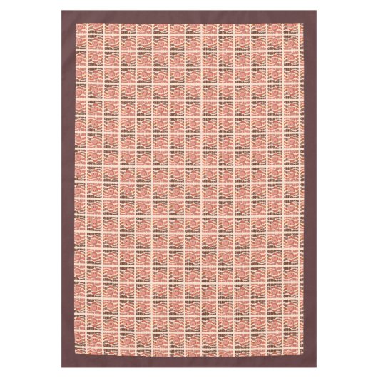 Groovy Christmas 70s Pastel Smiling Emoji Funky テーブルクロス (正面)