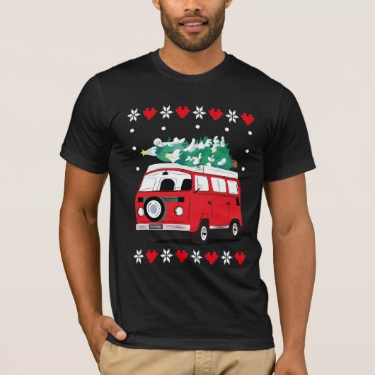 groovy christmas car tシャツ (正面)