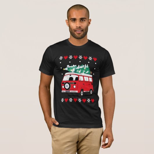 groovy christmas car tシャツ (正面フル)