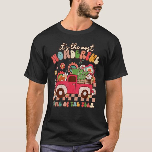 Groovy Christmas It's The Most Wonderful Time Of T Tシャツ (正面)