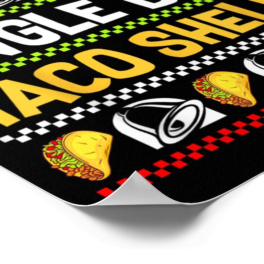 Groovy Christmas Jingle Bells Taco Shells Ugly Xma ポスター (角)