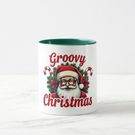 Groovy Christmas Santa Mug マグカップ