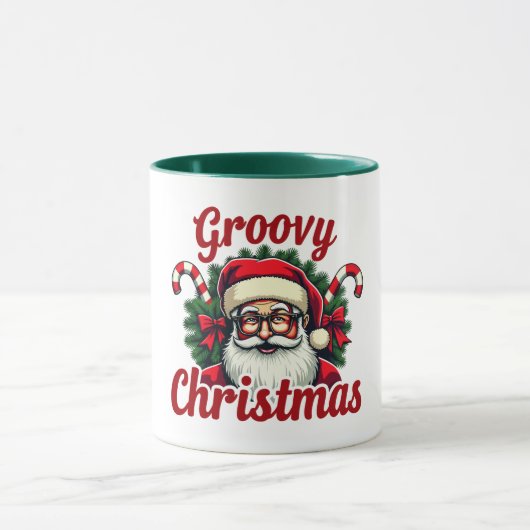Groovy Christmas Santa Mug マグカップ (中央)