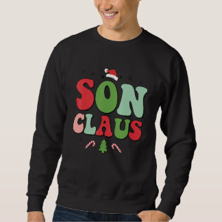 Groovy Christmas Son Claus Team Santa Elf Matching スウェットシャツ