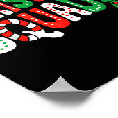 Groovy Christmas Squad Xmas Tree Family Matching P ポスター (角)