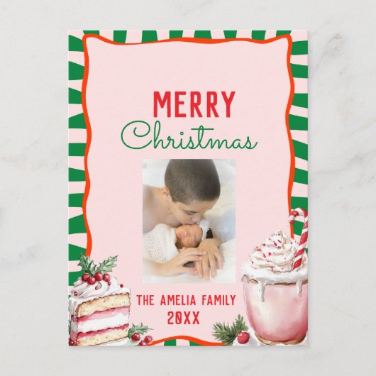 Groovy Christmas Sweet Treats Photo  ポストカード (正面)