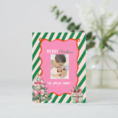 Groovy Christmas Tree Doodle Photo  シーズンポストカード (スタンド正面)