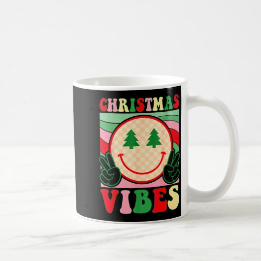 Groovy Christmas Vibes Happy Christmas Day For Men コーヒーマグカップ (右)