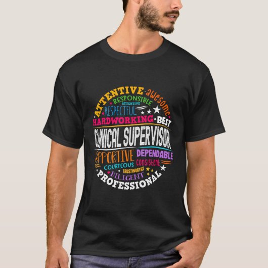 Groovy Clinical Supervisor Appreciation Health Wor Tシャツ (正面)