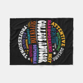 Groovy College Advisor Appreciation Week Back To S フリースブランケット (正面(横))