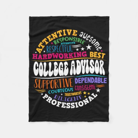 Groovy College Advisor Appreciation Week Back To S フリースブランケット (正面)