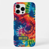 Groovy Colorful Tie Dye Custom Name Retro  iPhoneケース (裏面)