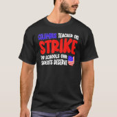 Groovy Columbus Ohio School Teachers Strike OH Tea Tシャツ (正面)