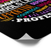 Groovy Community Schools Leader Spreading Positivi ポスター (角)