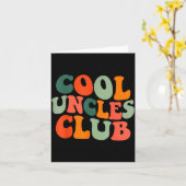 Groovy Cool Uncles Club Funny New Uncle Men  カード (黄色い花)