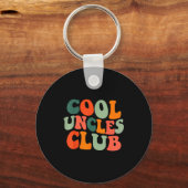 Groovy Cool Uncles Club Funny New Uncle Men キーホルダー (正面)