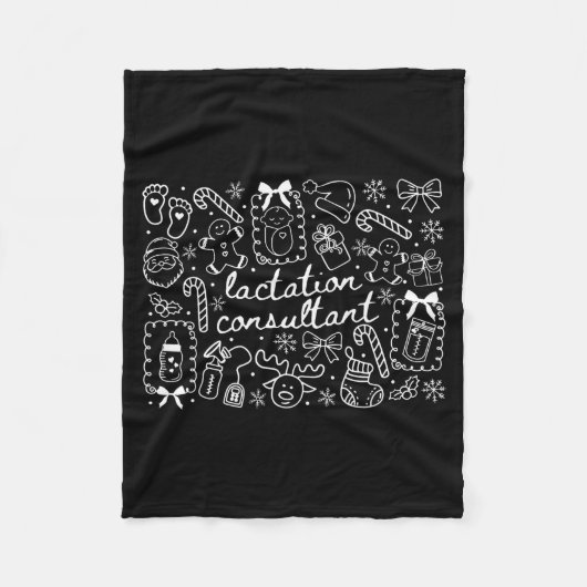 Groovy Coquette Lactation Consultant Breastfeeding フリースブランケット (正面)