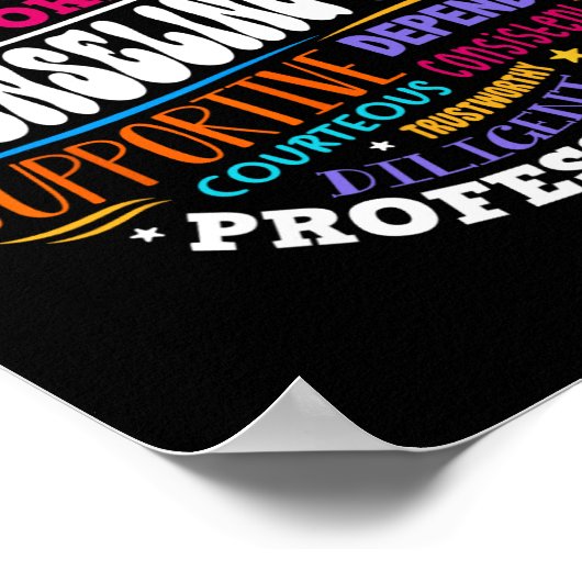 Groovy Counseling Team Appreciation Back To School ポスター (角)