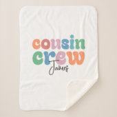 Groovy Cousin Crew Personalized シェルパブランケット (正面)