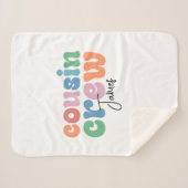 Groovy Cousin Crew Personalized シェルパブランケット (正面(横))