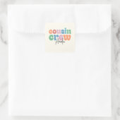 Groovy Cousin Crew Personalized スクエアシール (バッグ)