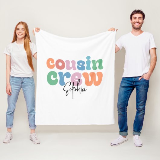 Groovy Cousin Crew Personalized フリースブランケット (インサイチュ)