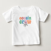 Groovy Cousin Crew Personalized ベビーTシャツ (正面)