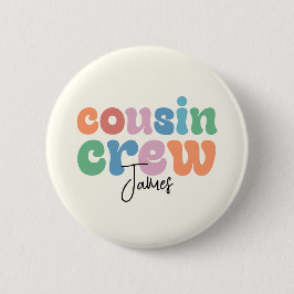 Groovy Cousin Crew Personalized 缶バッジ