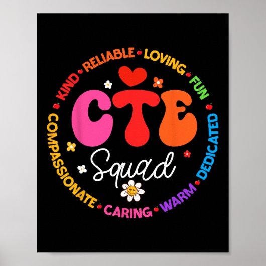 Groovy Cte Squad Teacher Back To School Teachers S ポスター (正面)