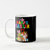 Groovy Cute Bunny Easter Egg Sket Easter Day Girls コーヒーマグカップ (左)