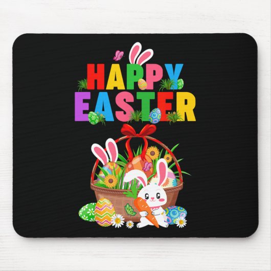 Groovy Cute Bunny Easter Egg Sket Easter Day Girls マウスパッド (正面)