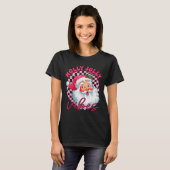 Groovy Cute Santa Claus Christmas Vibes Xmas Women Tシャツ (正面フル)