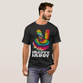 Groovy Daddy Peace Sign Hand Tie Dye Tシャツ (正面フル)