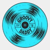 Groovy Dady Record Soul andファンク70クールs ラウンドシール (正面)