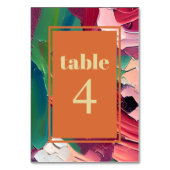 Groovy Deco絵画の結婚テーブル番号 テーブルナンバー (裏面)