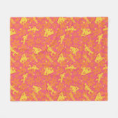 Groovy Discoスクービードゥーパターン フリースブランケット (正面(横))