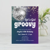 Groovy Discoダンスパーティー40th Birthday 招待状 (スタンド正面)